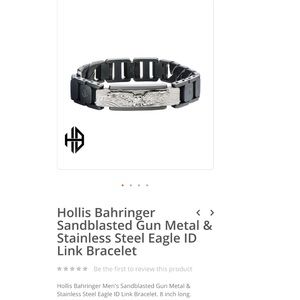 Gun Metal & Stainless Steel Eagle ID Link Bracelet